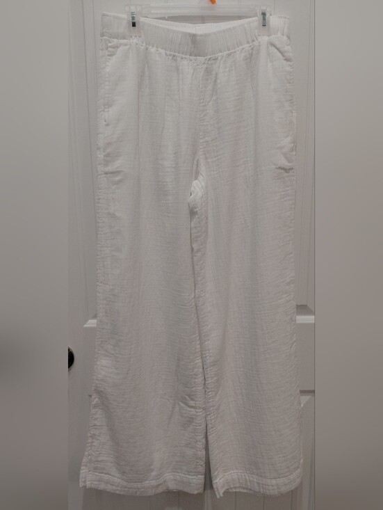 Old Navy Pants - Old Navy White Wide-Leg Gauze Pants ####0946